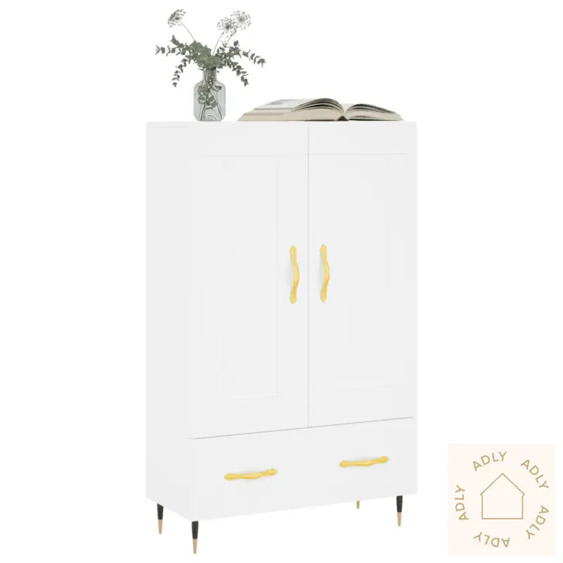 Highboard Hvit 69,5X31X115 Cm Konstruert Tre