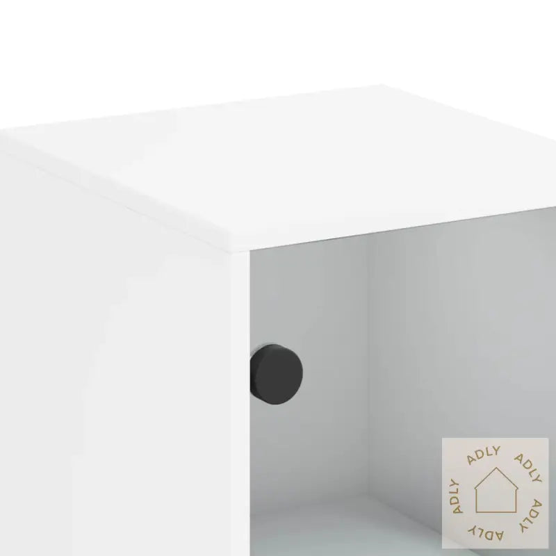 Highboard Med Glassdører Hvit 35X37X120 Cm