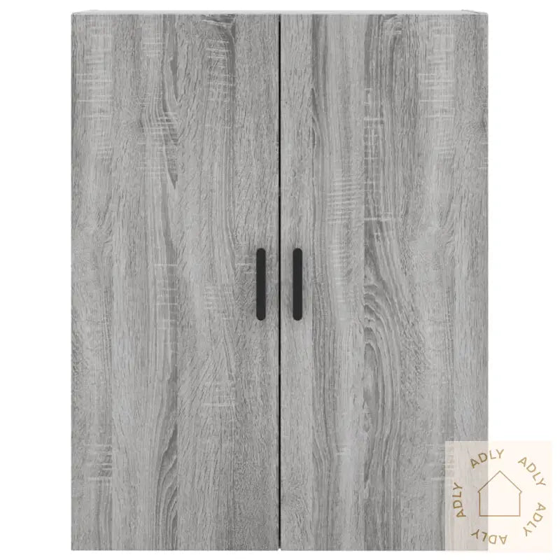 Highboard Grå Sonoma 69,5X34X180 Cm Konstruert Tre
