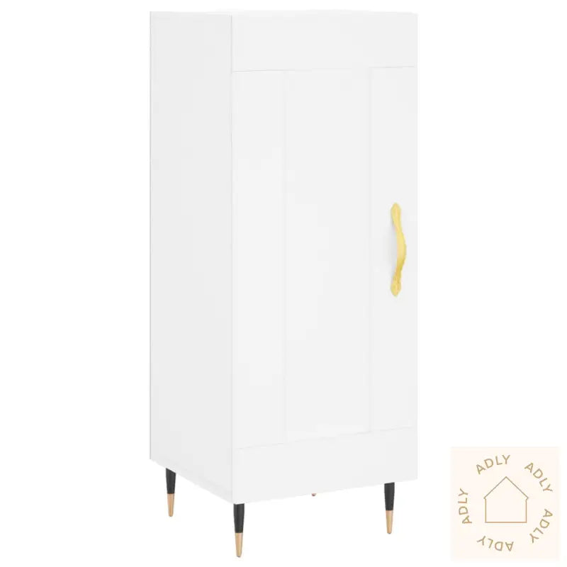 Highboard Hvit 34,5X34X180 Cm Konstruert Tre
