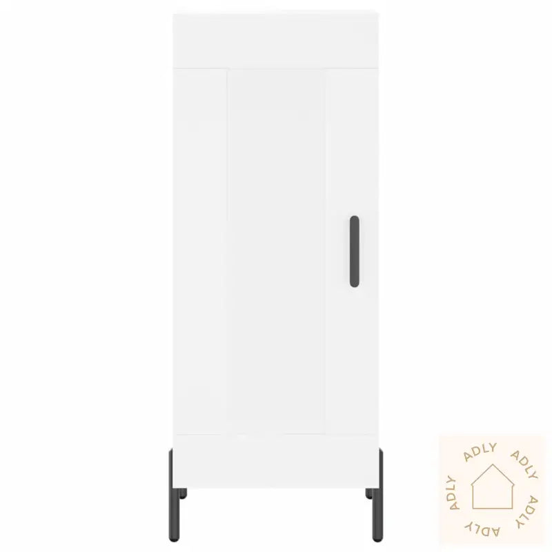 Highboard Hvit 34,5X34X180 Cm Konstruert Tre