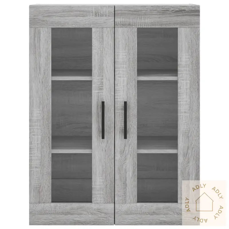 Highboard Grå Sonoma 69,5X34X180 Cm Konstruert Tre