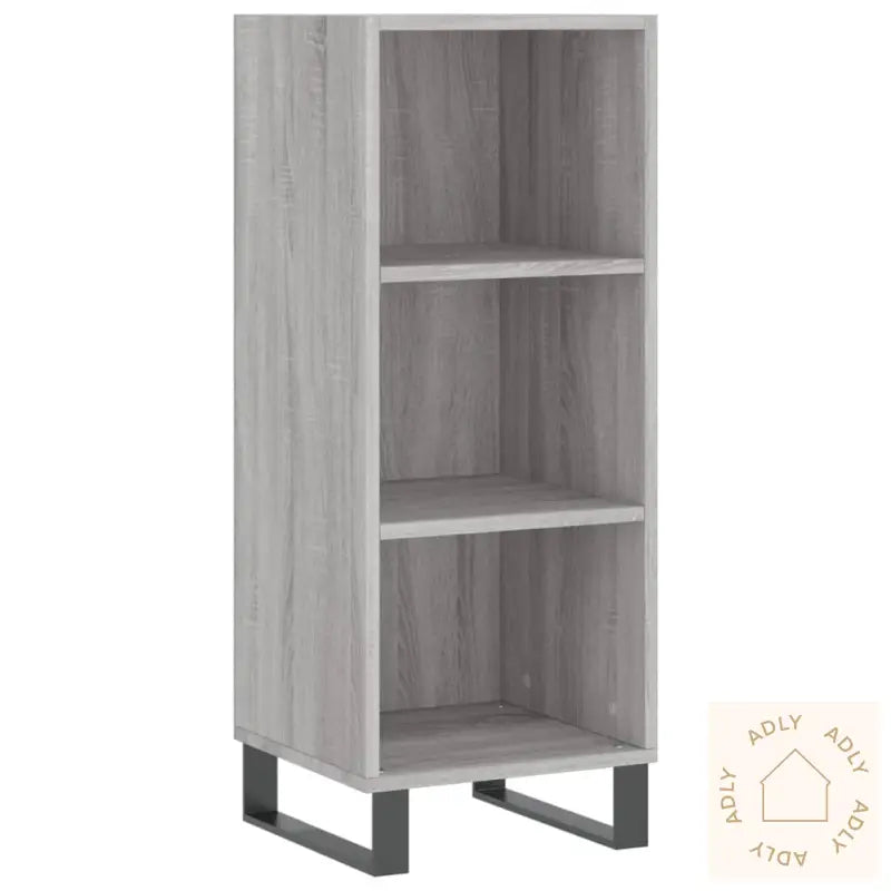 Highboard Grå Sonoma 34,5X34X180 Cm Konstruert Tre