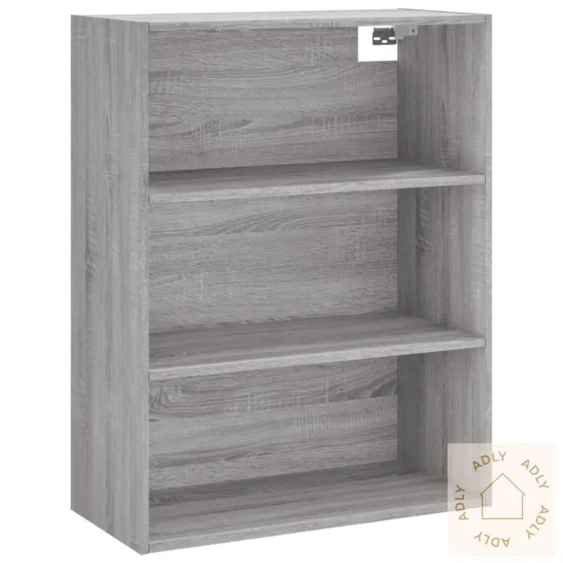Highboard Grå Sonoma 69,5X34X180 Cm Konstruert Tre