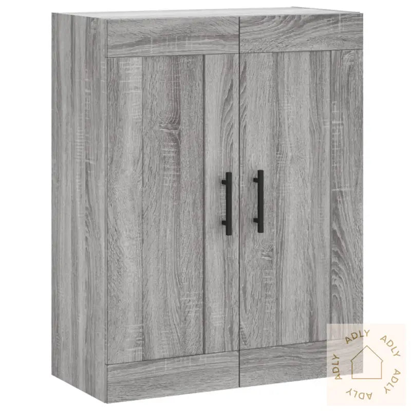 Highboard Grå Sonoma 69,5X34X180 Cm Konstruert Tre