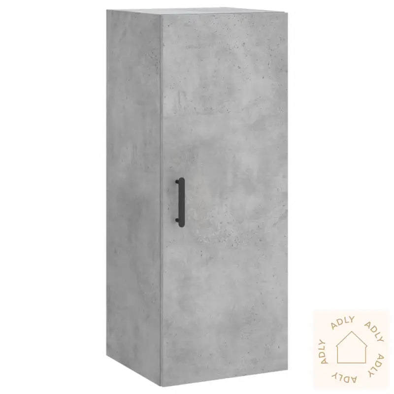 Highboard Betonggrå 34,5X34X180 Cm Konstruert Tre