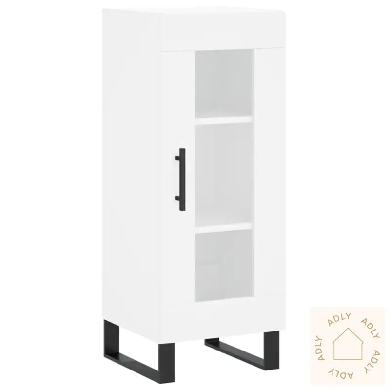 Highboard Hvit 34,5X34X180 Cm Konstruert Tre