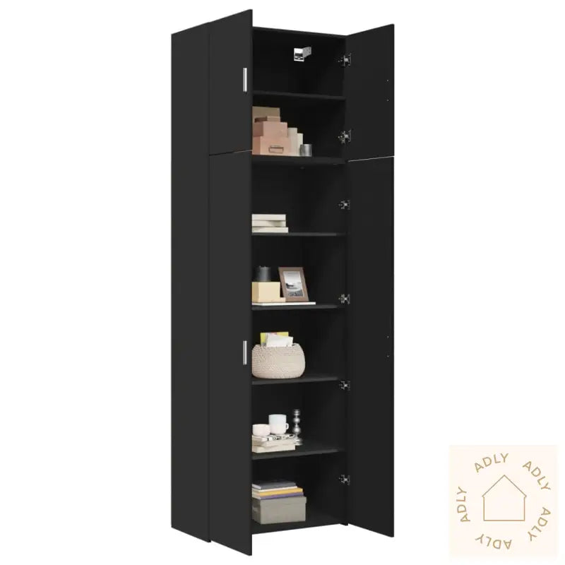 Highboard Svart 80X42,5X249 Cm Konstruert Tre