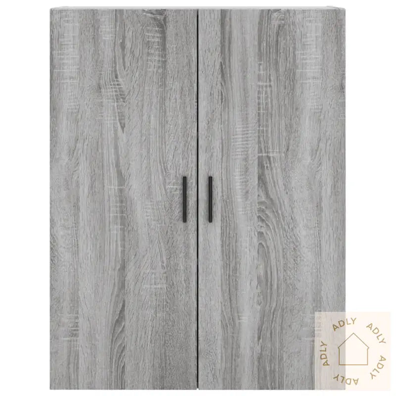 Highboard Grå Sonoma 69,5X34X180 Cm Konstruert Tre