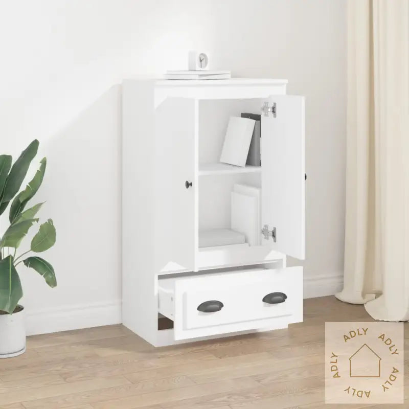 Highboard Hvit 60X35,5X103,5 Cm Konstruert Tre