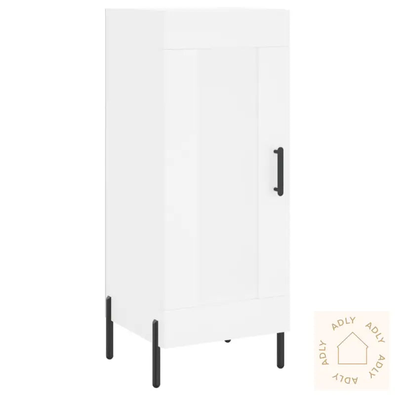 Highboard Hvit 34,5X34X180 Cm Konstruert Tre