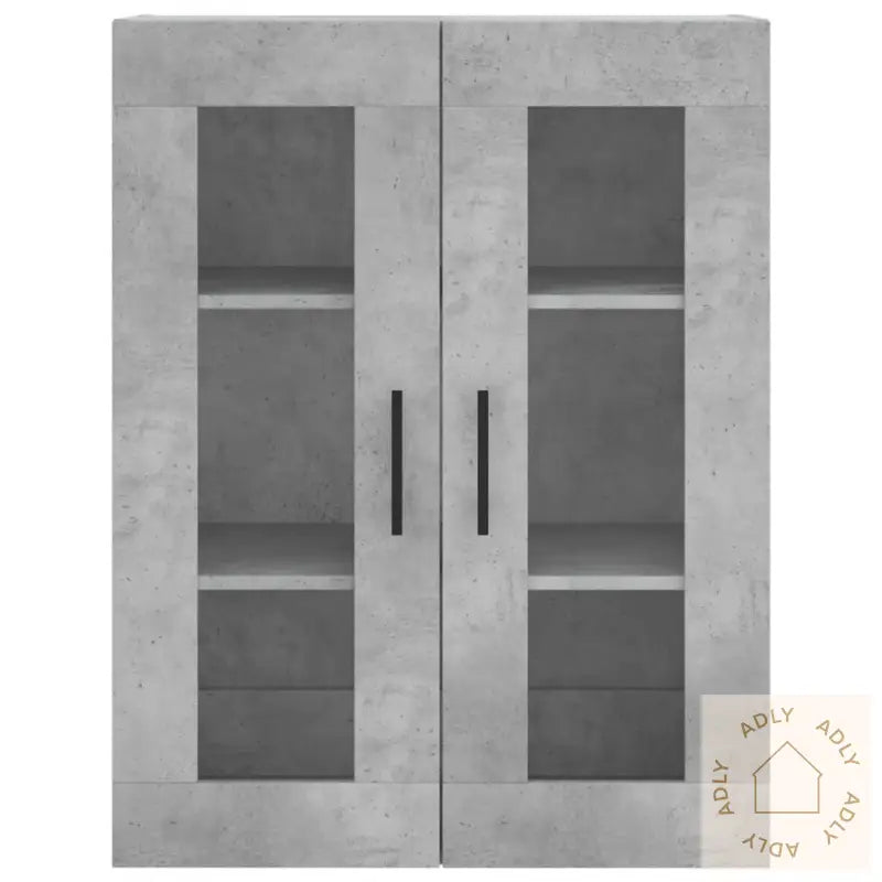 Highboard Betonggrå 69,5X34X180 Cm Konstruert Tre