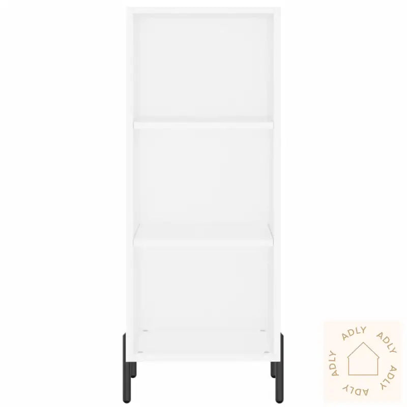 Highboard Hvit 34,5X34X180 Cm Konstruert Tre