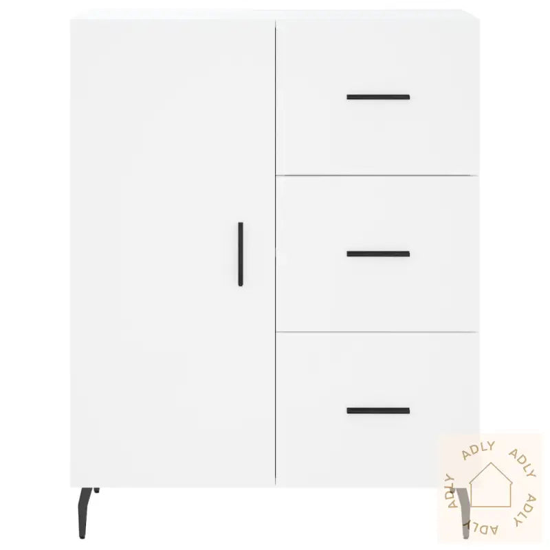 Highboard Hvit 69,5X34X180 Cm Konstruert Tre