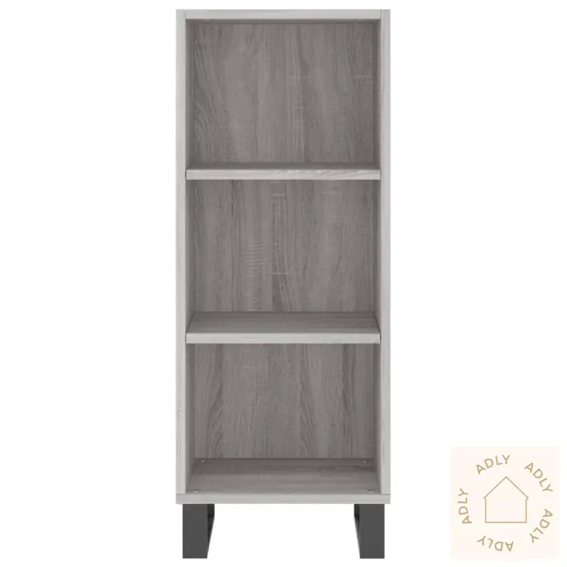 Highboard Grå Sonoma 34,5X34X180 Cm Konstruert Tre