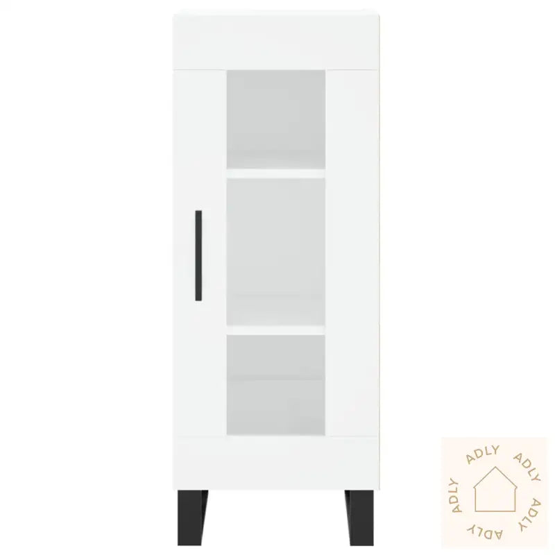 Highboard Hvit 34,5X34X180 Cm Konstruert Tre