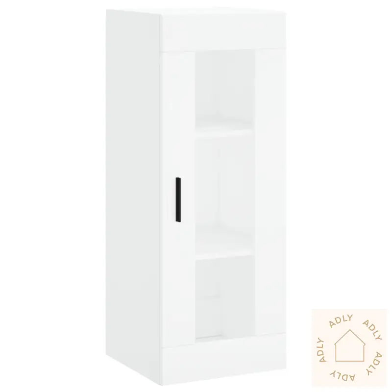 Highboard Hvit 34,5X34X180 Cm Konstruert Tre