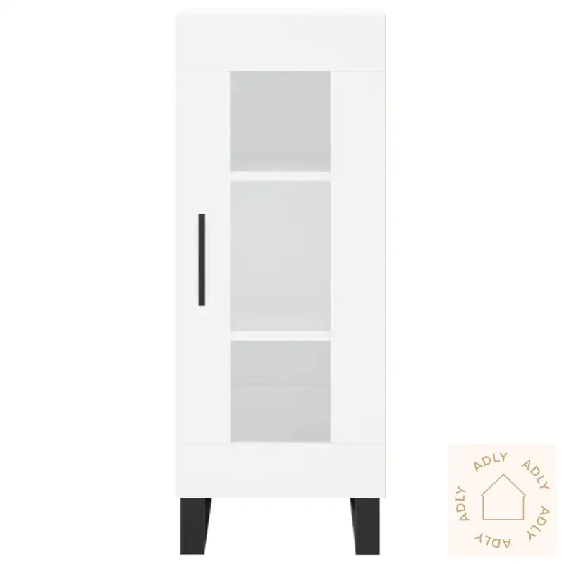 Highboard Hvit 34,5X34X180 Cm Konstruert Tre
