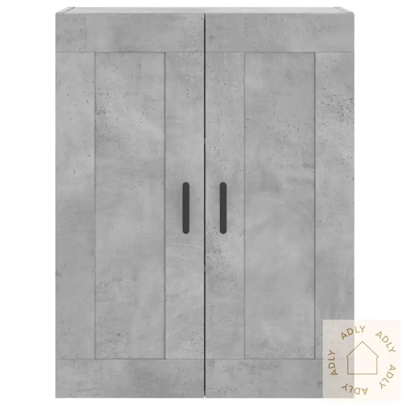 Highboard Betonggrå 69,5X34X180 Cm Konstruert Tre