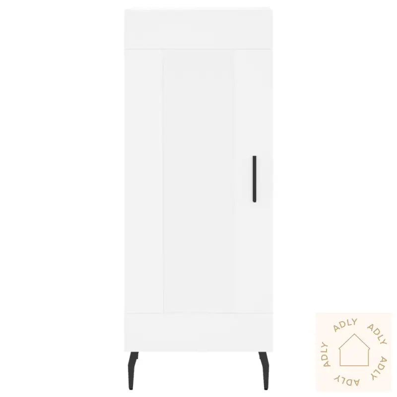 Highboard Hvit 34,5X34X180 Cm Konstruert Tre