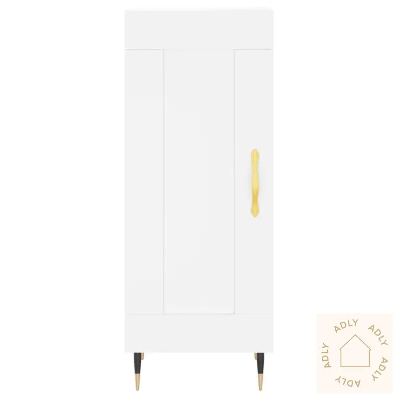 Highboard Hvit 34,5X34X180 Cm Konstruert Tre