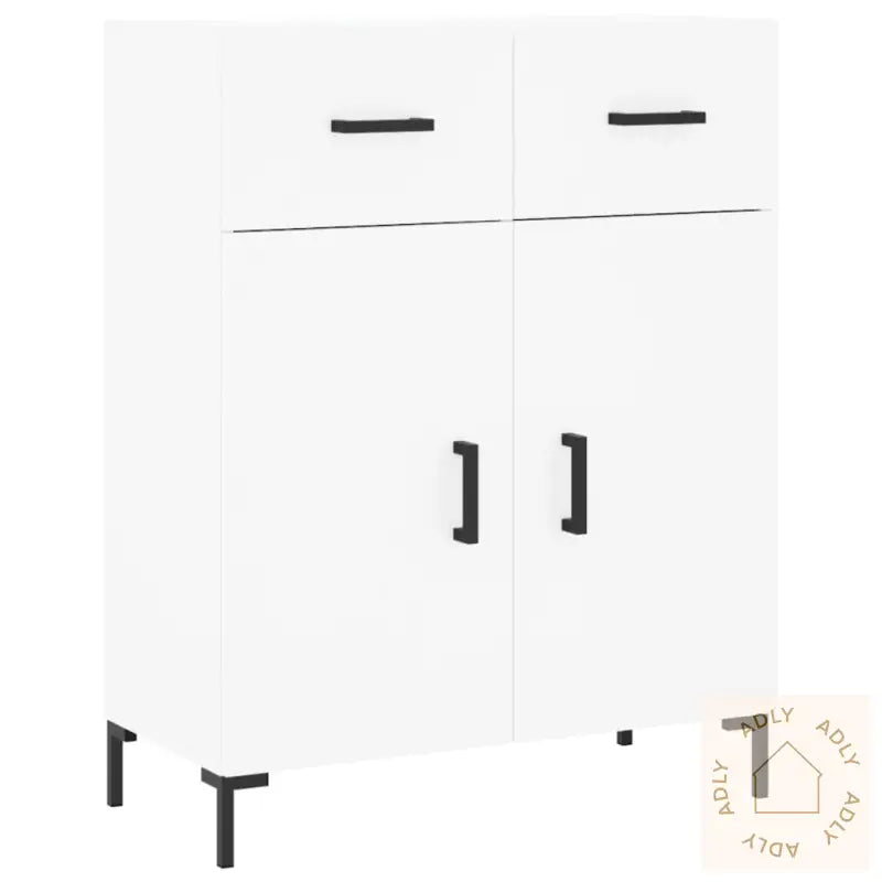 Highboard Hvit 69,5X34X180 Cm Konstruert Tre