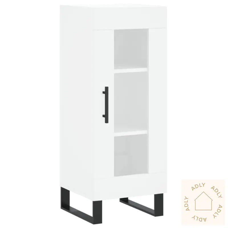 Highboard Hvit 34,5X34X180 Cm Konstruert Tre