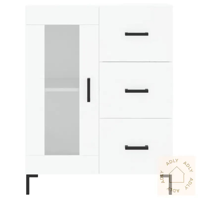 Highboard Hvit 69,5X34X180 Cm Konstruert Tre