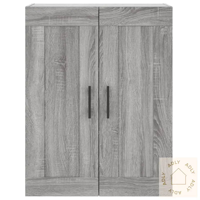 Highboard Grå Sonoma 69,5X34X180 Cm Konstruert Tre