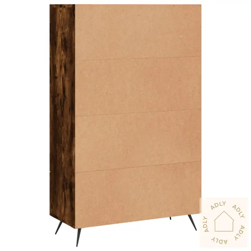 Highboard Røkt Eik 69,5X31X115 Cm Konstruert Tre