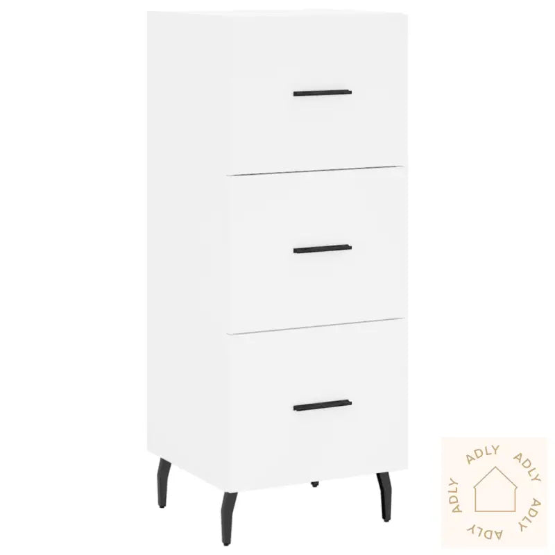 Highboard Hvit 34,5X34X180 Cm Konstruert Tre