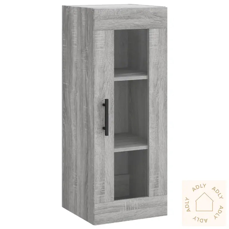 Highboard Grå Sonoma 34,5X34X180 Cm Konstruert Tre