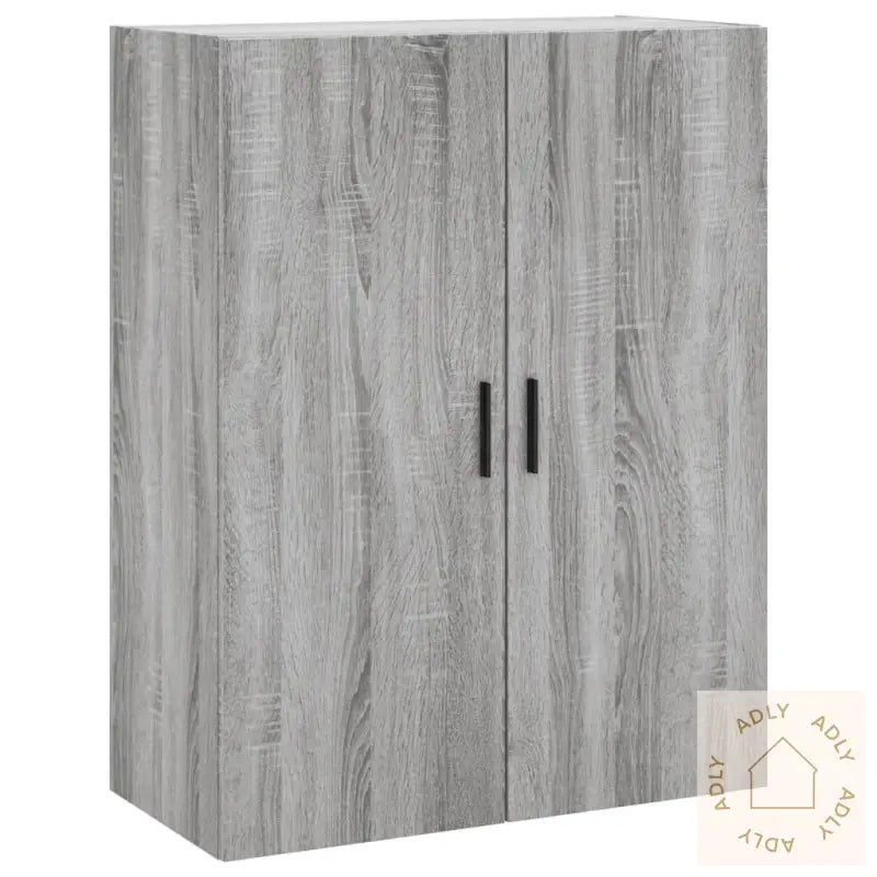 Highboard Grå Sonoma 69,5X34X180 Cm Konstruert Tre