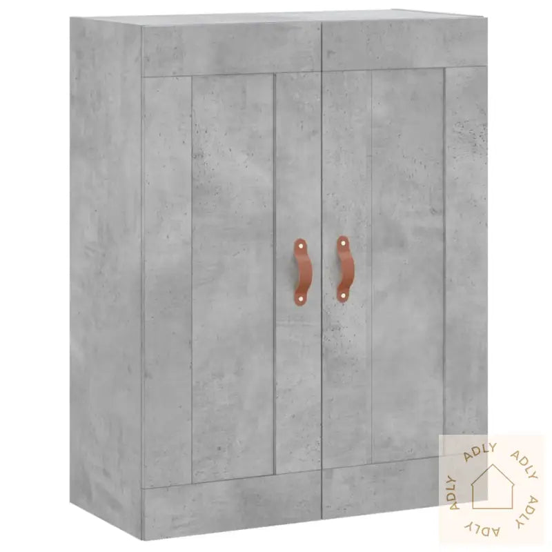 Highboard Betonggrå 69,5X34X180 Cm Konstruert Tre