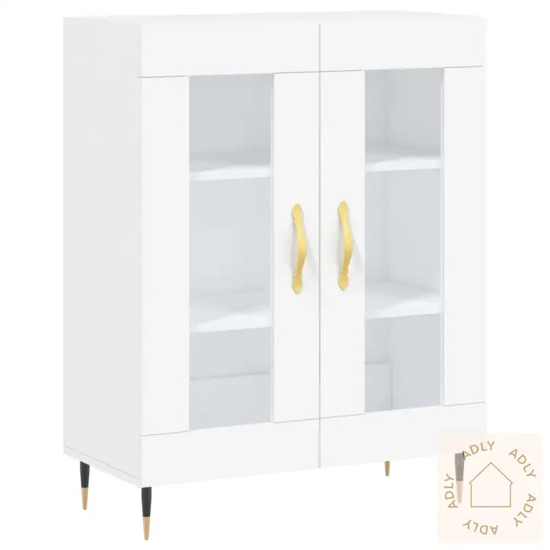 Highboard Hvit 69,5X34X180 Cm Konstruert Tre