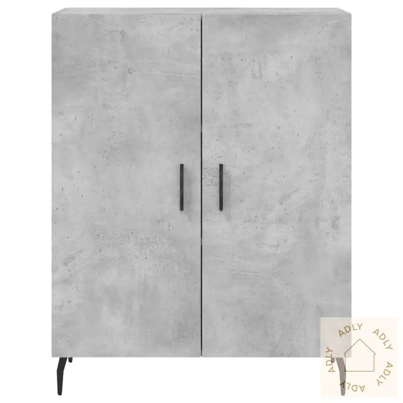 Highboard Betonggrå 69,5X34X180 Cm Konstruert Tre