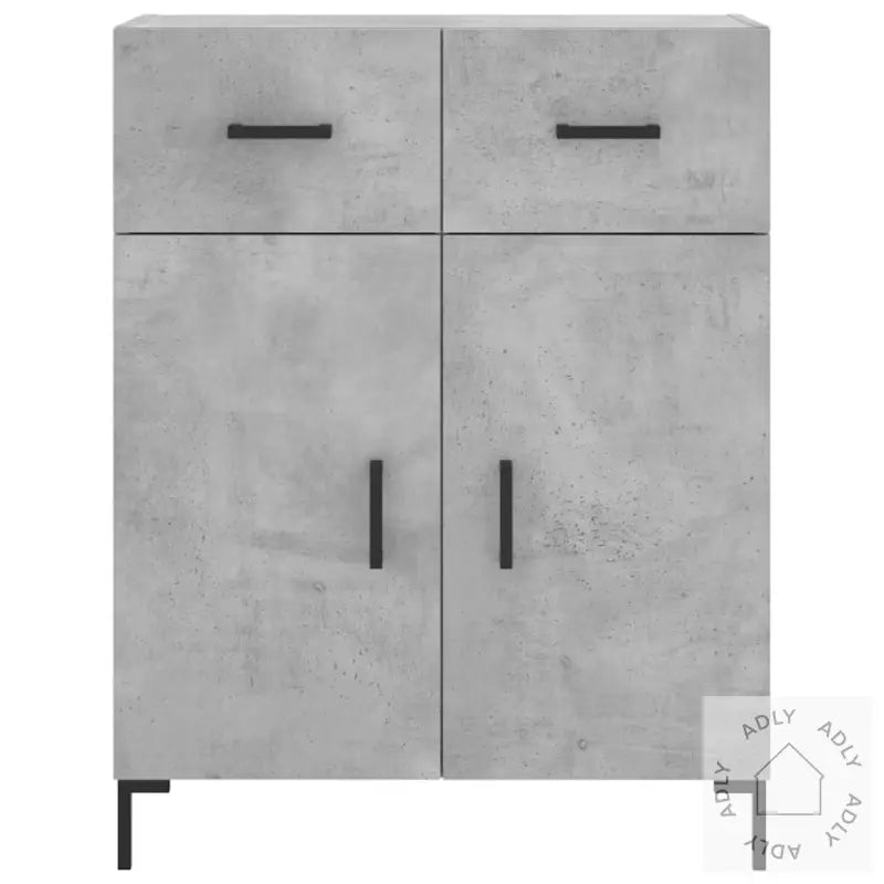 Highboard Betonggrå 69,5X34X180 Cm Konstruert Tre