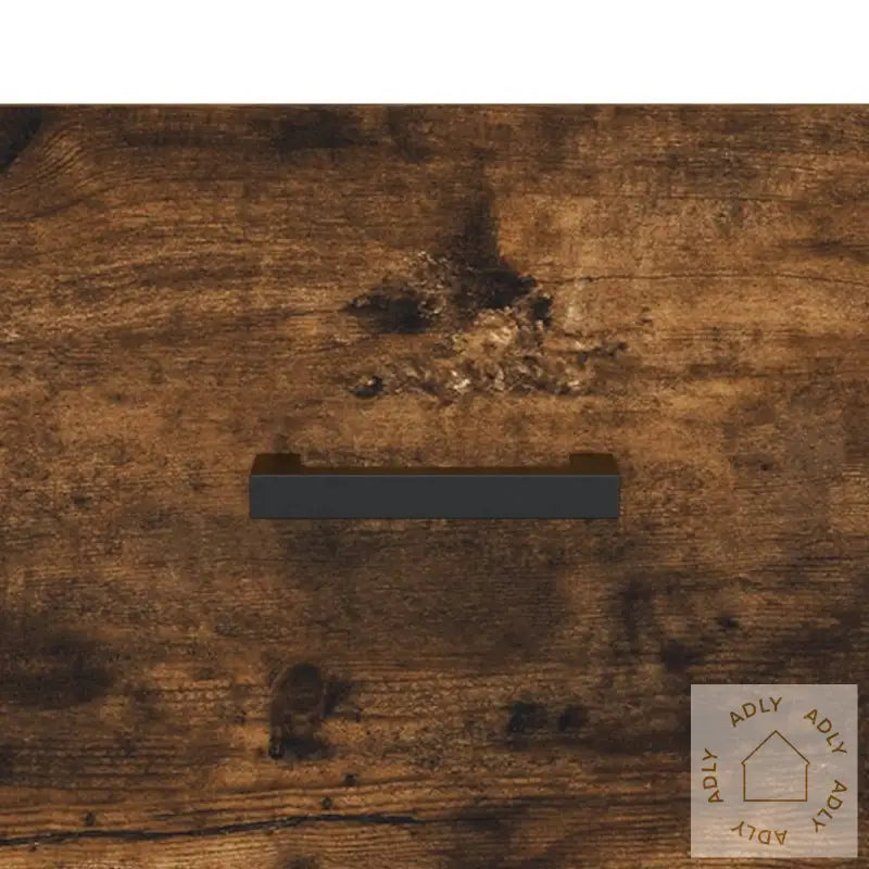 Highboard Røkt Eik 34,5X34X180 Cm Konstruert Tre