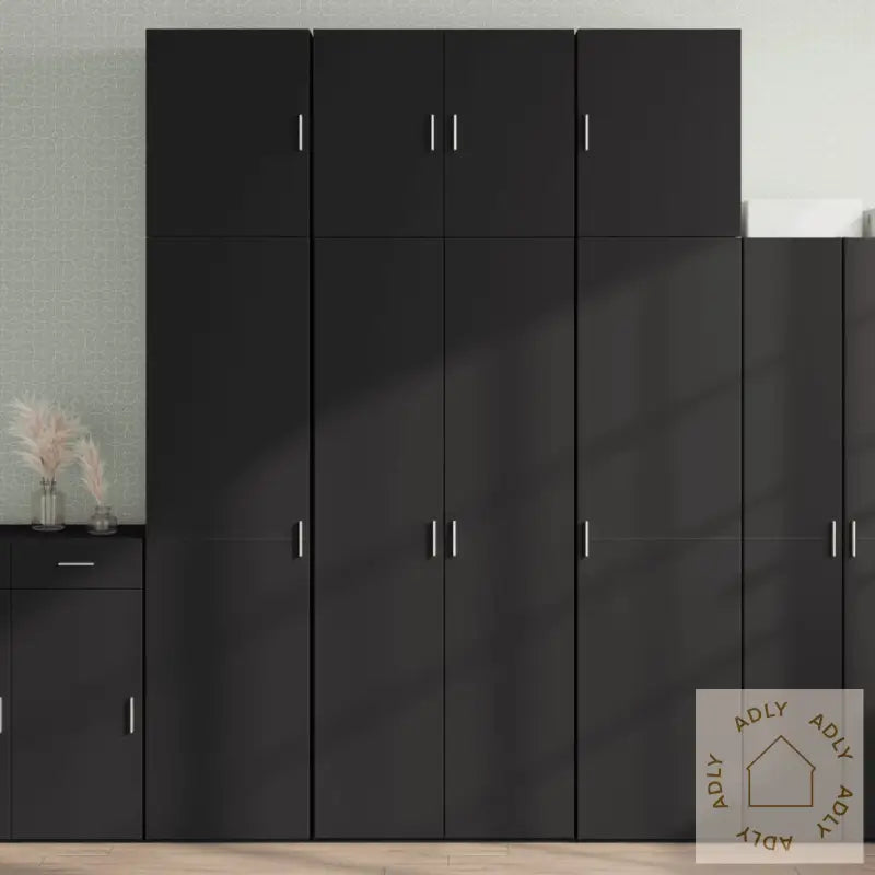 Highboard Svart 80X42,5X249 Cm Konstruert Tre