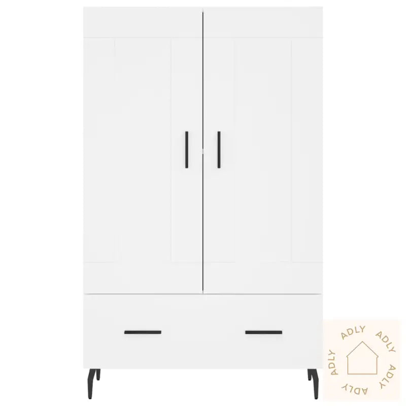 Highboard Hvit 69,5X31X115 Cm Konstruert Tre