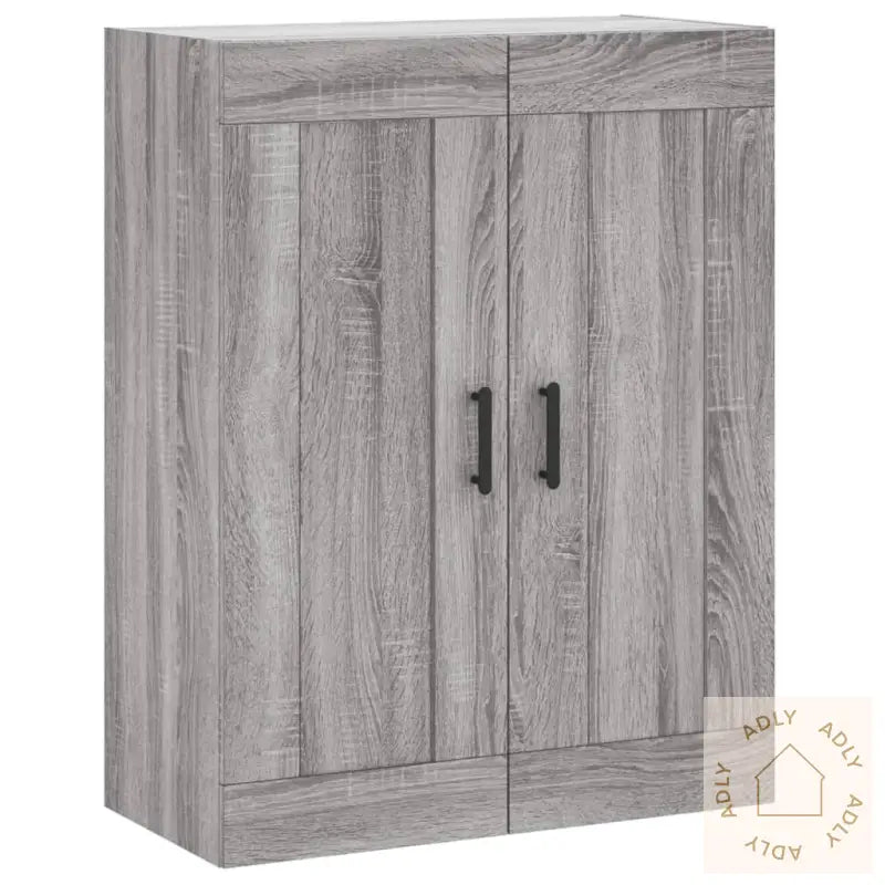 Highboard Grå Sonoma 69,5X34X180 Cm Konstruert Tre