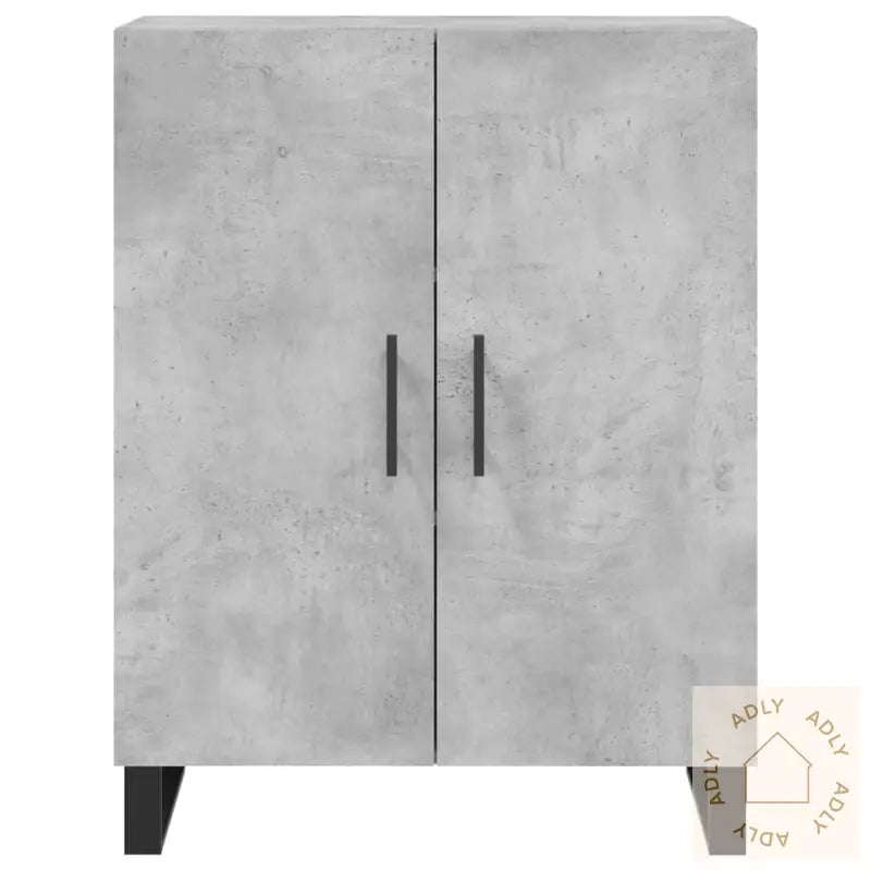 Highboard Betonggrå 69,5X34X180 Cm Konstruert Tre