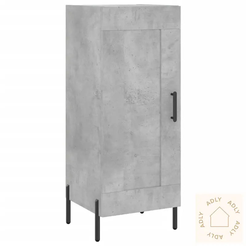 Highboard Betonggrå 34,5X34X180 Cm Konstruert Tre