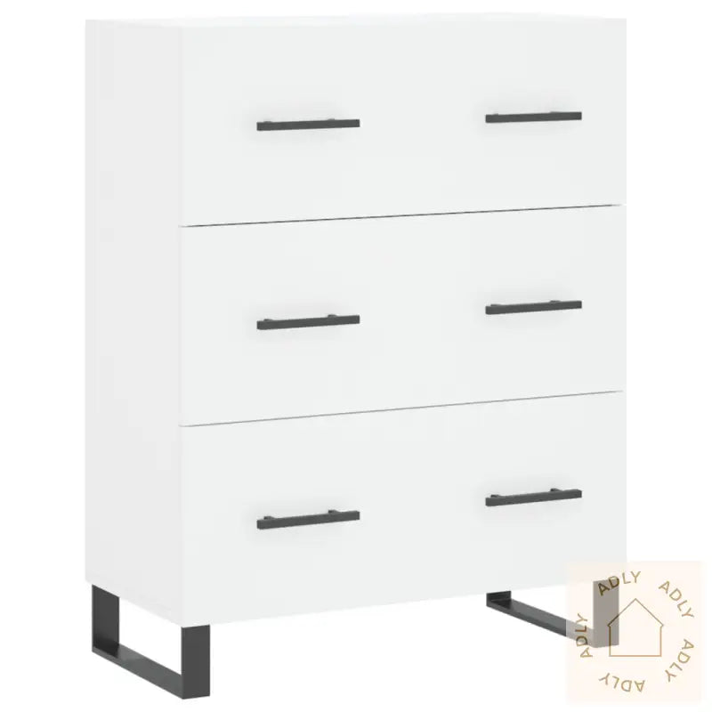 Highboard Hvit 69,5X34X180 Cm Konstruert Tre