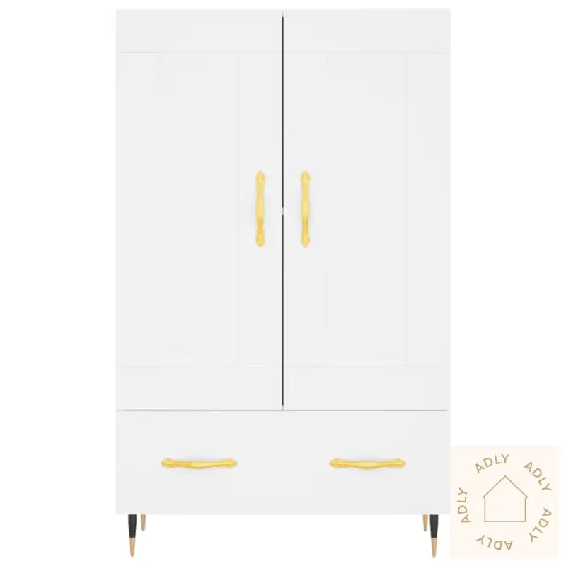 Highboard Hvit 69,5X31X115 Cm Konstruert Tre