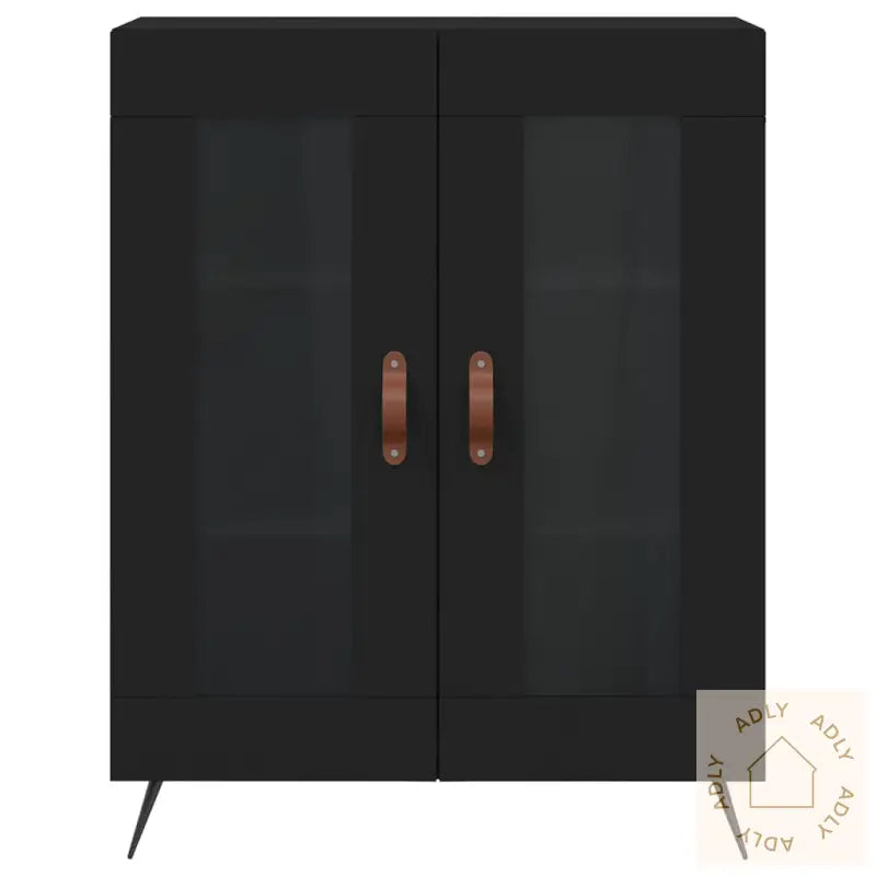Highboard Svart 69,5X34X180 Cm Konstruert Tre