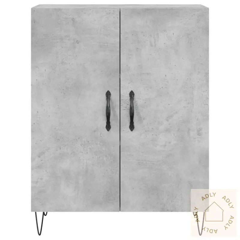 Highboard Betonggrå 69,5X34X180 Cm Konstruert Tre