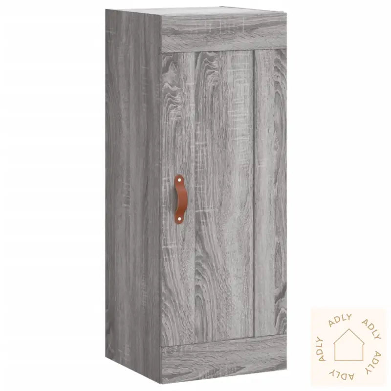 Highboard Grå Sonoma 34,5X34X180 Cm Konstruert Tre