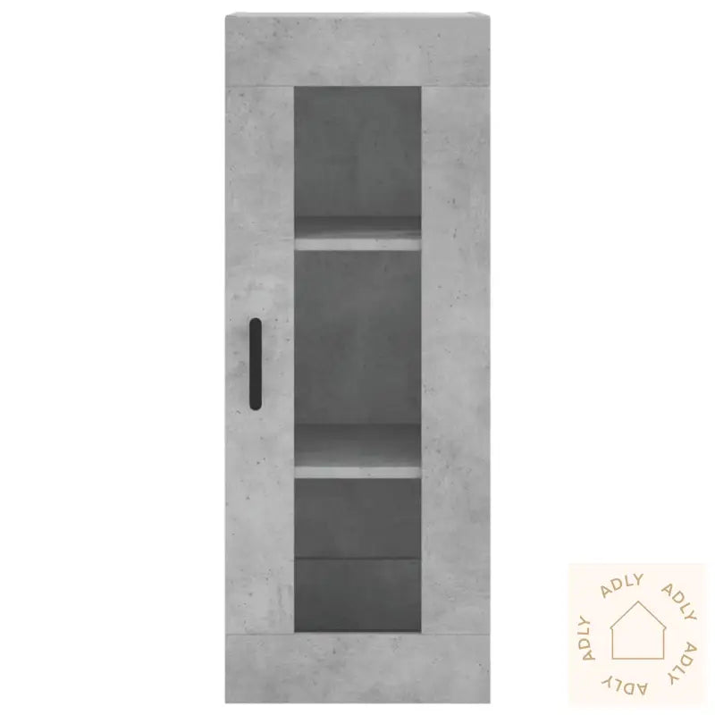 Highboard Betonggrå 34,5X34X180 Cm Konstruert Tre