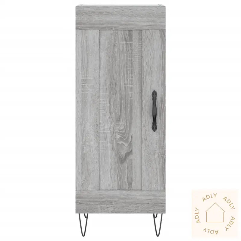 Highboard Grå Sonoma 34,5X34X180 Cm Konstruert Tre